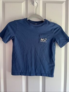 Vineyard Vines Boys Navy Pocket Tee with Whale Logo